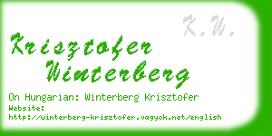 krisztofer winterberg business card